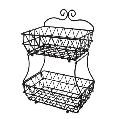 China Kitchen Viable Hot Selling Metal Wire Fruit Basket Dining Table Fruit Basket Decorative Fruit Basket for sale