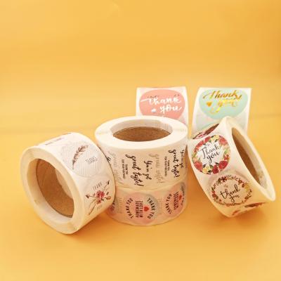 China Adhesive Scratch Stickers- 1 inch transparent custom stickers for gift, wrap, bag or box thank you stickers for sale