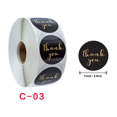 China Hot Scratch- 1inch 500pcs Custom Stampinng Label For Wedding Die Cut Thank You Stickers for sale