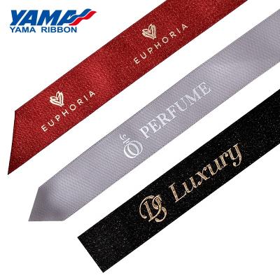 China Yama factory high tenacity custom trimming ribbons cut to length cut edge satin ribbon for packing for sale