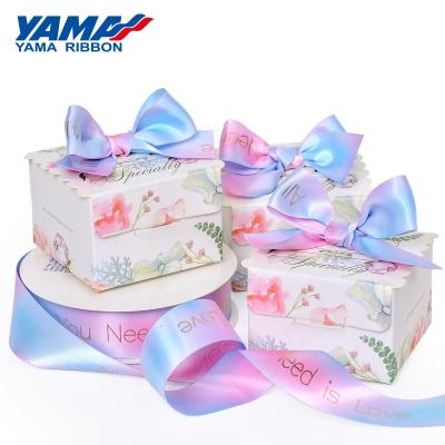 China High Tenacity Yama Personalized Custom Printing Ribbon Customized Printed Gift Ribbon With Logo for sale