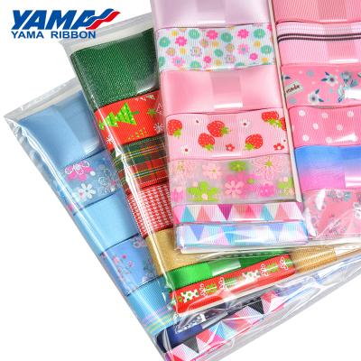 China Double Face YAMA 3 Decorative Customized 100% Polyester Gift Retail Grosgrain Series DIY Ribbon Packing Set for sale