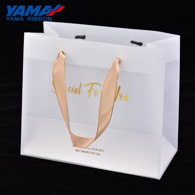 China High Tenacity Yama Factory Satin Grosgrain Carrier Bags Fashion Customized Double Handles Face RIBBONS for sale