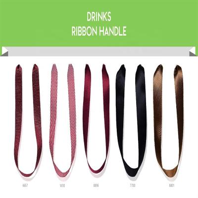 China Sustainable Yama Factory Customized Sizes Portable Grosgrain Satin Ribbon Carrier Handle Rope For Shopping Handbags for sale