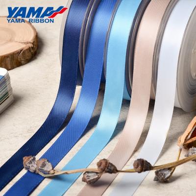 China High Tenacity YAMA Factory Stocked Polyester 3 Inch 75 Mm Single Double Faced Smooth Satin Ribbon for sale