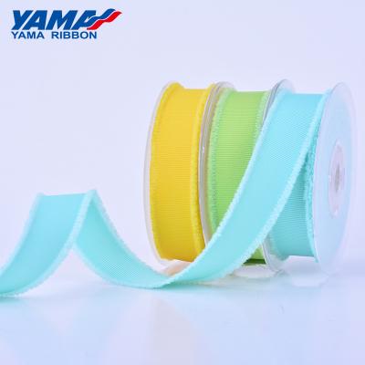 China Viable Yama Stocked Outlined Solid Color Tote Grosgrain Fringe Ribbon for sale