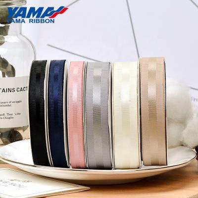 China Polyester Grosgrain Edge Satin Yama Ribbon Viable Stocked Solid Color 1 Inch 25 Mm Double Face 100% Polyester RIBBONS for sale