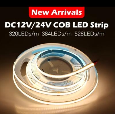 中国 COB ストライプライト 車用 LED ストライプライト 320led 384led 480led 528led 768leds RGB COB LED ストライプライト アルミプロファイル用 販売のため