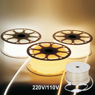 China High Voltage 110V 220V Indoor Outdoor Waterproof IP65 LED Cob Strip Lights For Shopping Mall Home Decorations for sale