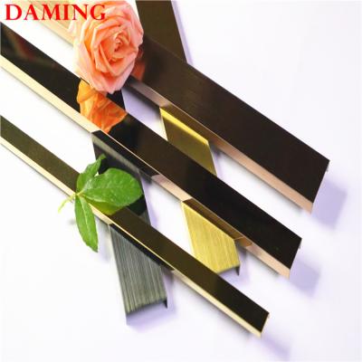 China Modern Ceramic Tile Corner Trim Customized Length Metal Stainless Steel Tile Edge Trim for sale