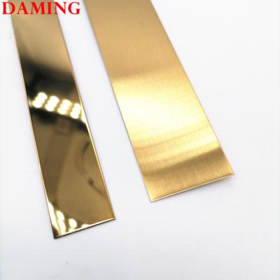 China Customized Modern Surface Stainless Steel Tile Trim Border Satin Brass Tile Edging Trim In India for sale