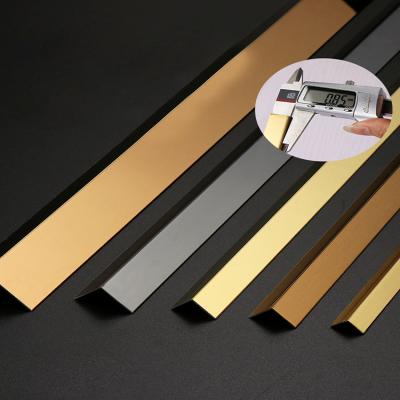 China Stainless steel l shape profile tile corner trim edge modern stainless steel finder product for metal for sale