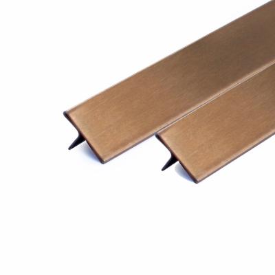 China Daming Light Modern T-shape Stainless Steel Tile Trim Luxury Stainless Steel Profile for sale