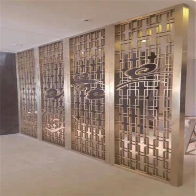 China CLASSIC Decorative Metal Privacy Screen Flower Curtain Wall Art Steel Decorative Screen 304 Stainless Steel for sale