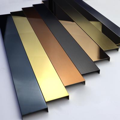 China DMS Modern Home Stainless Steel Floor Wall Profile Ceramic Tile Edge Trim for sale