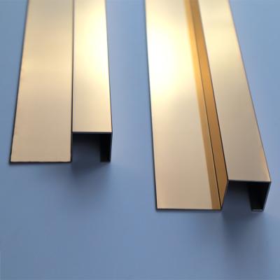 China Decorative Edge Trim Tile Modern Modern Bathroom Wall Tile Wedge Trim Stainless for sale