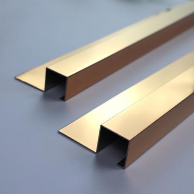 China Modern Decor Stainless Steel Edge Trim Waterproof Floor Tile Trim Stainless Steel for sale