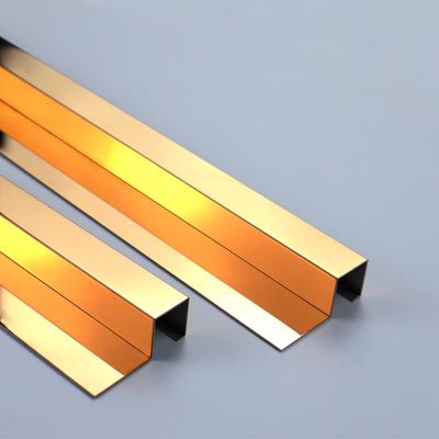 China Modern Luxury Ceramic Tile Mirror Edge Trim Decor Strip Living Room Decoration for sale