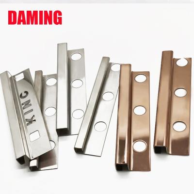 China Modern High Quality Stainless Steel Accessories Profile Ceramic Tile Trims For Wall And Floor Decoration for sale