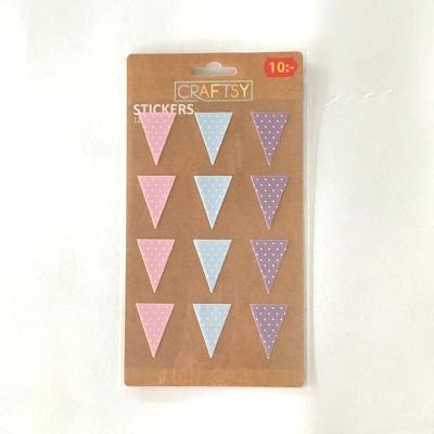 China High Quality And Beautiful Decorative Canvas Triangle Color Sticker OEM Sticker With White Dots for sale