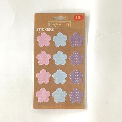 China Decorative Sticker 2021 DIY Flower Die Cut Canvas Adhesive Sticker for sale