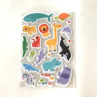 China Custom Self-adhesive Decorative Sticker Felt Decorative Animal Sticker For Kids for sale