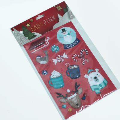 China Wenzhou Customization Feature Christmas Sticker Waterproof Decorative Bubble Maile Sticker Puffy Sticker for sale