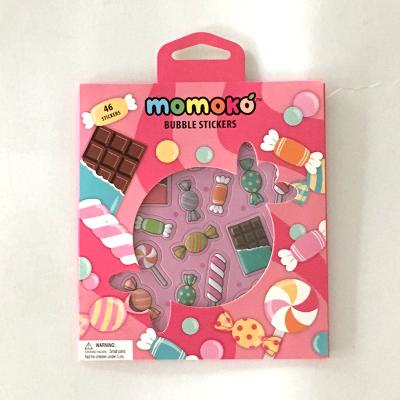 China New Design Sticker 2021 Colorful Bubble Sticker Candy Chocolate Decorative Sticker For Kids for sale