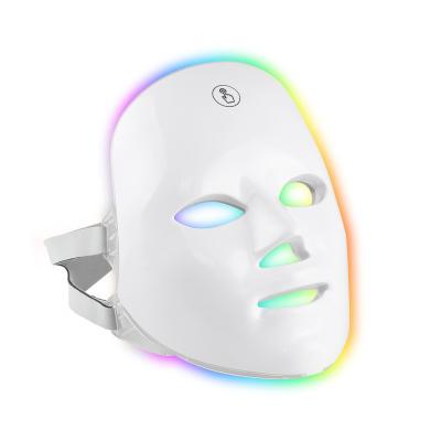 China Red Light Acne Photon 7 Colors DEEP CLEANSING Electric Blue Facial Massage Masks LED Light Therapy Face Mask for sale