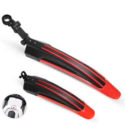 China MTB Bike Bicycle Front Mudguard Rear Fender Mud Guard Set For MTB Road Bike Mudguard Set Black Color Plastic Weight Approx for sale