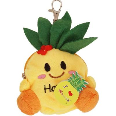 China Home Decoration/Gifts/Custom Sale/Promotion Plush Key Chain Toy with Mini Pocket Custom Made Plush Pineapple Key Chain Maker for sale