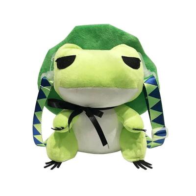 China Customized promotion toy made art cotton toy bag cute cartoon frog creative plush cross body bag supplier for sale