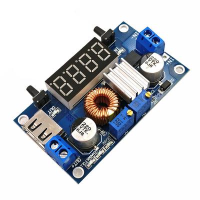 China DC CV 5A Converter Module 5A Voltmeter Ammeter Electricity Meter USB Output Lithium Step-Down Battery Charging With Housing LED Drive 5A Converter Step-Down Module for sale