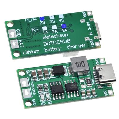 China Type-C USB Boost Panel DC3-5V 2S 3S 4S Lithium-ion Battery Charger Battery Protection Board Charging Board for sale