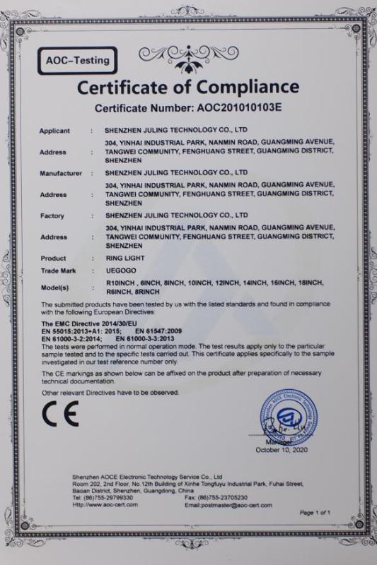 CE - Shenzhen Juling Technology Co., Ltd.