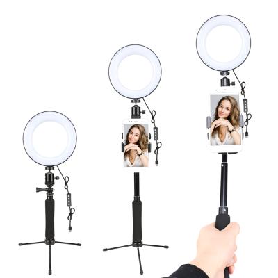 China Professional ABS Maker 6 Inch 16cm Ring Fill Light With Tripod Ring Light Selfie for sale