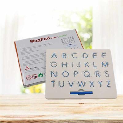 China Eco-friendly Material A to Z Capital Letters Magpad Drawing Board Magnetic Early Educational Toys Magnet Board for sale