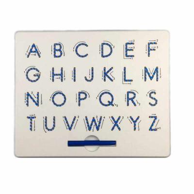 China Non-Toxic Mag Pad Alphabet Erasable Doodle Magnetic Drawing Board Notepad For Kids Upper Case for sale