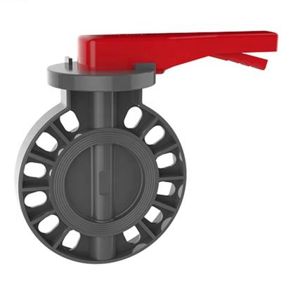 Chine 6 inch lever handle dn150 PVC plastic butterfly valve à vendre