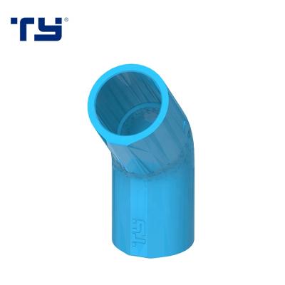 China High quality UPVC PVC pipe fitting TIS thailand standard PVC 45 DEG ELBOW Size 2 inch for sale