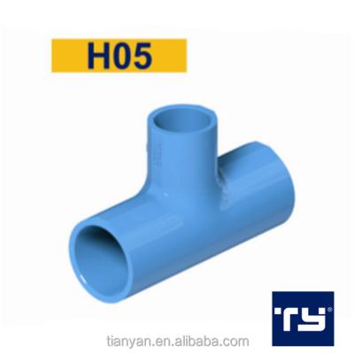 China Taizhou factory good price list blue Reducing Tee thailand plastic pvc pipe fitting for sale