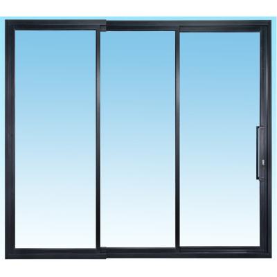 China High Quality Modern Aluminum Glass Thickness Over 2mm Thickness Glass Swing Door Three Sliding Doors for sale