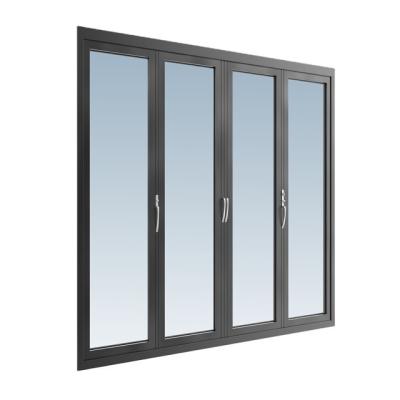 China Factory Direct Sales High Quality Low Price Magnetic Double Screen Custom Aluminum Folding Window for sale