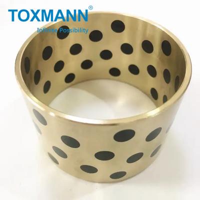 China Oem Machined Custom Precision Cnc Machining Metal Part Graphite Filled Copper Brass Bushing zu verkaufen