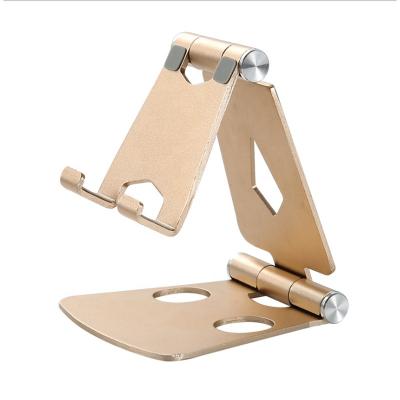 China Hot Selling Big Size OEM Logo Universal Foldable Aluminum Stand For Smartphone&Mini Tablets for sale