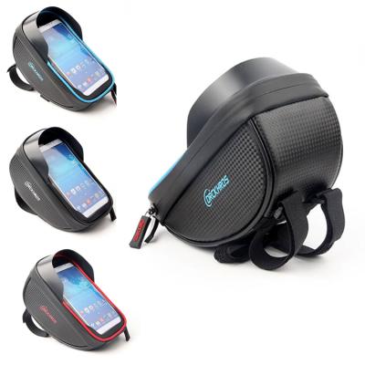 China Waterproof Waterproof Bike Handlebar Motorcycle Bike Phone Holder Bag Cell Phone Holder Bag With Light Shield for sale