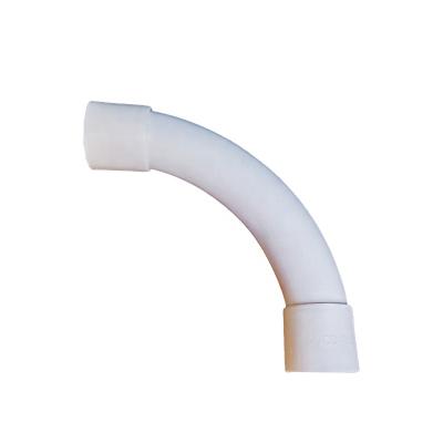 China Fitting for Same Size High Quality PVC Communication Pipe Pipes Long Radius Bend Conduit Accessories Curva 90 PVC Electrical Field Bend for sale