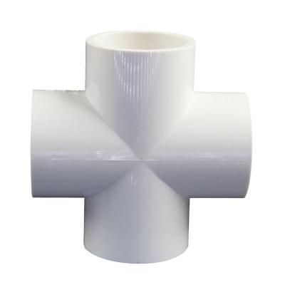 China Fitting for Hot New Products High Quality PVC Cross-way 4 Elbow Fittings Communication Pipes Same Size for sale