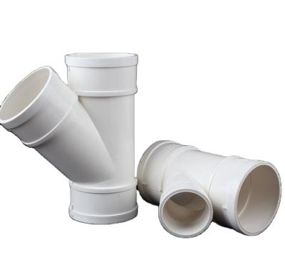 China Easy To Handle And Install Flexible Pipe Connection 50*50mm 3 Way PVC Pipe Fittings for sale