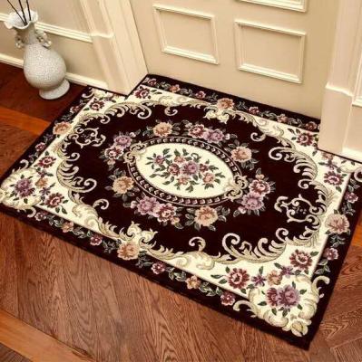 China Washable Dornier Style Round Ethnic Rug For Living Room Non Woven Dot Backing Floor Anti-Slip Carpet for sale